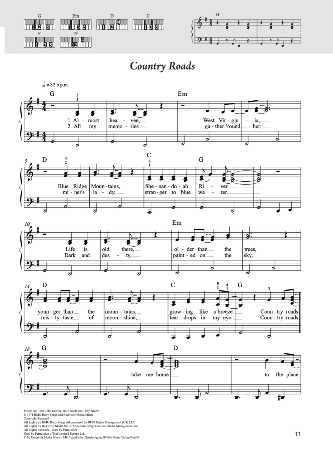 Fetenbuch Klavier – Beispielseite 2