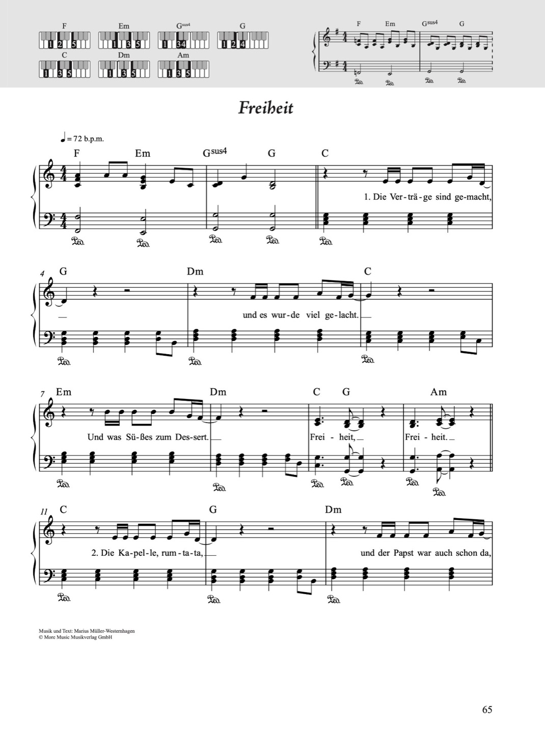 Fetenbuch Klavier – Beispielseite 3