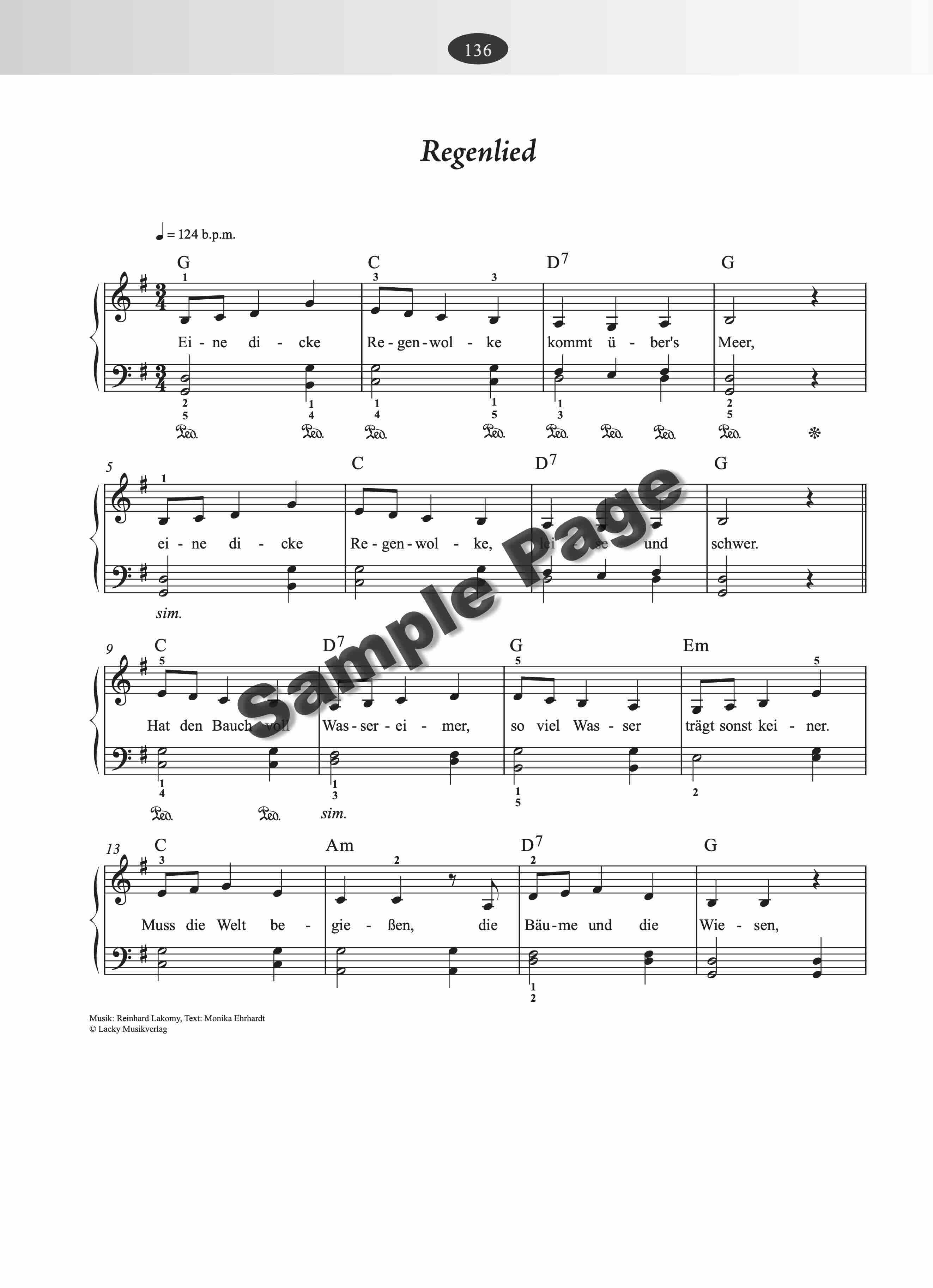 Kinderliederbuch Klavier – Beispielseite 7
