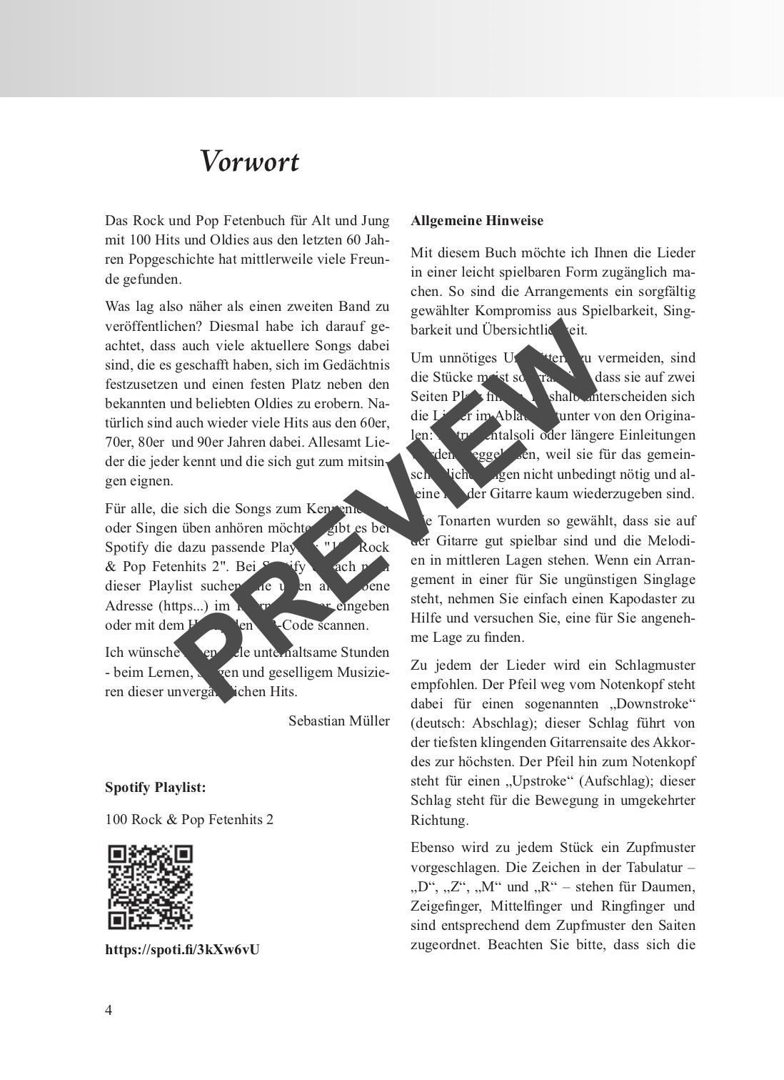 Rock & Pop Fetenbuch 2 Gitarre – Beispielseite 1