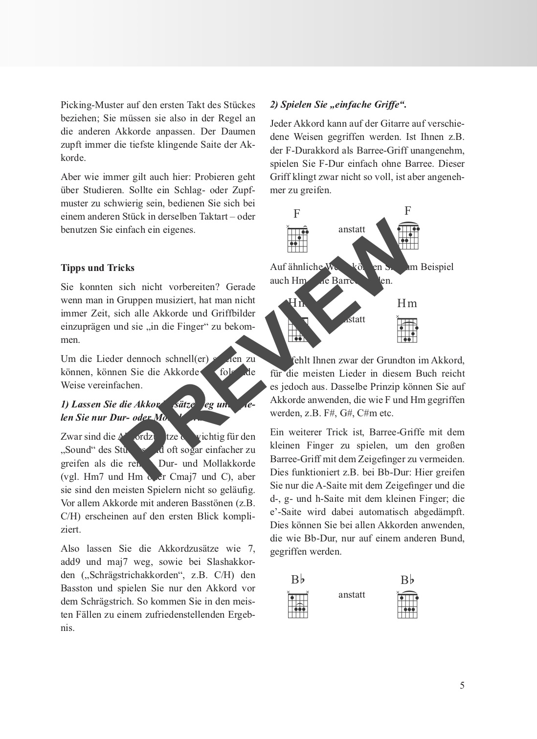 Rock & Pop Fetenbuch 2 Gitarre – Beispielseite 2