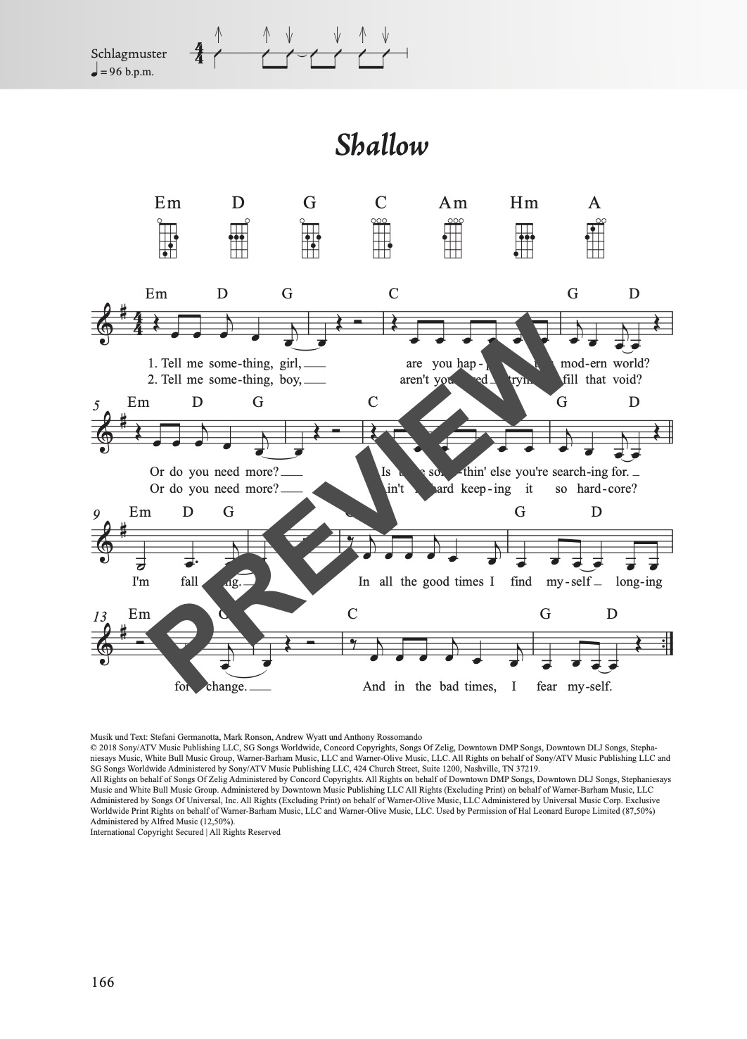 Rock & Pop Fetenbuch 2 Ukulele – Beispielseite 4