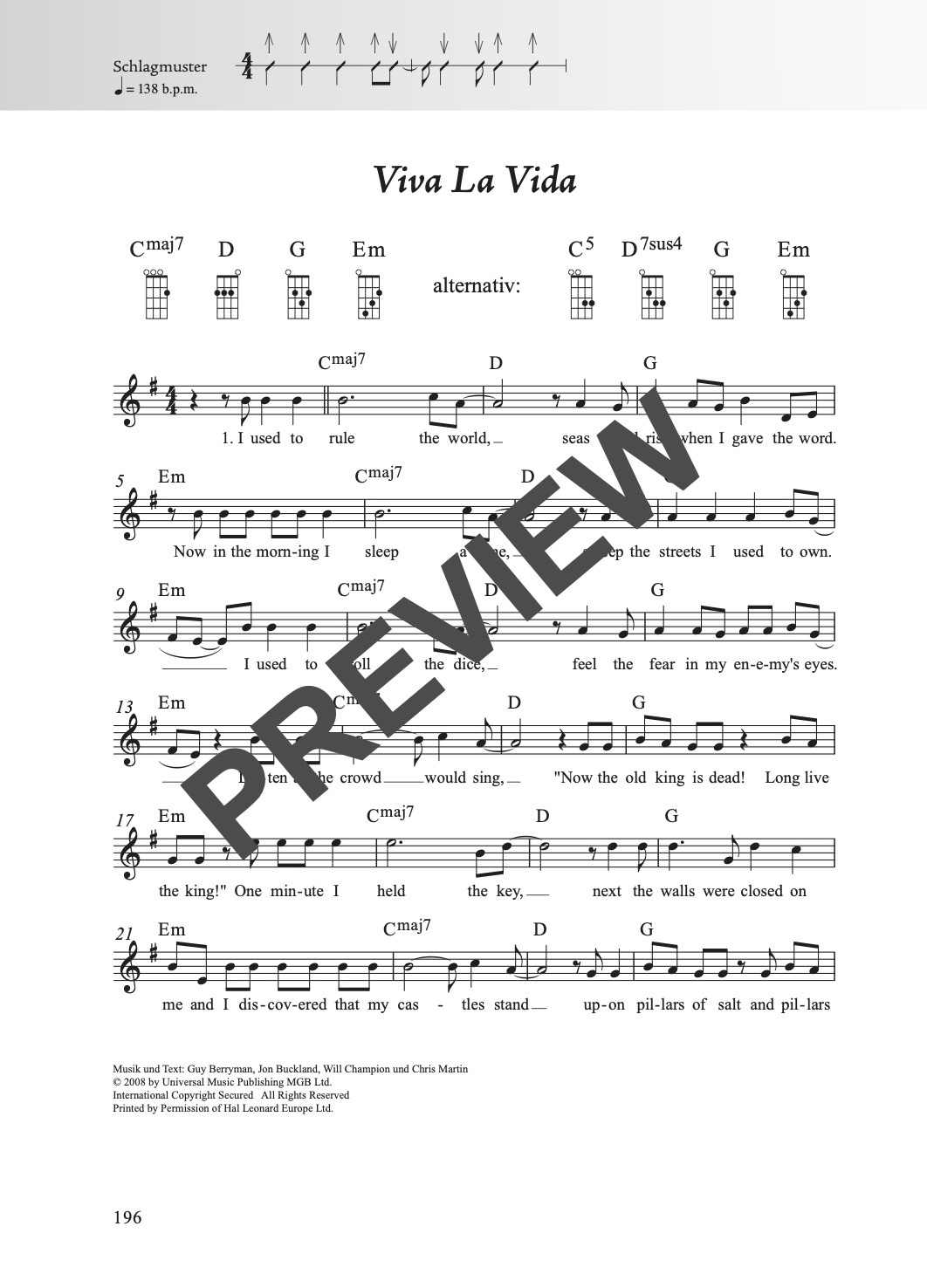 Rock & Pop Fetenbuch 2 Ukulele – Beispielseite 6