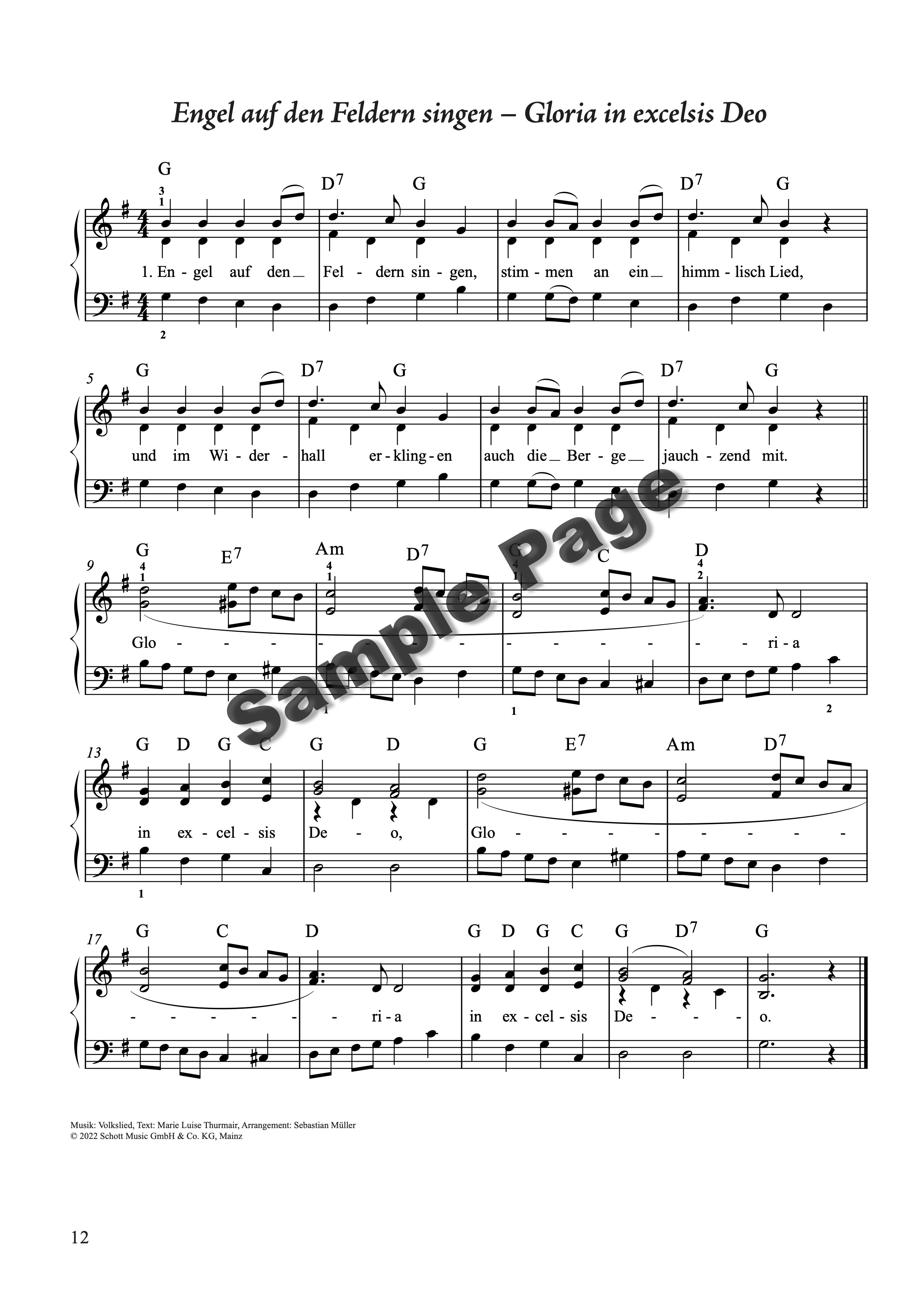 45 Weihnachtslied-Klassiker Klavier – Beispielseite 5