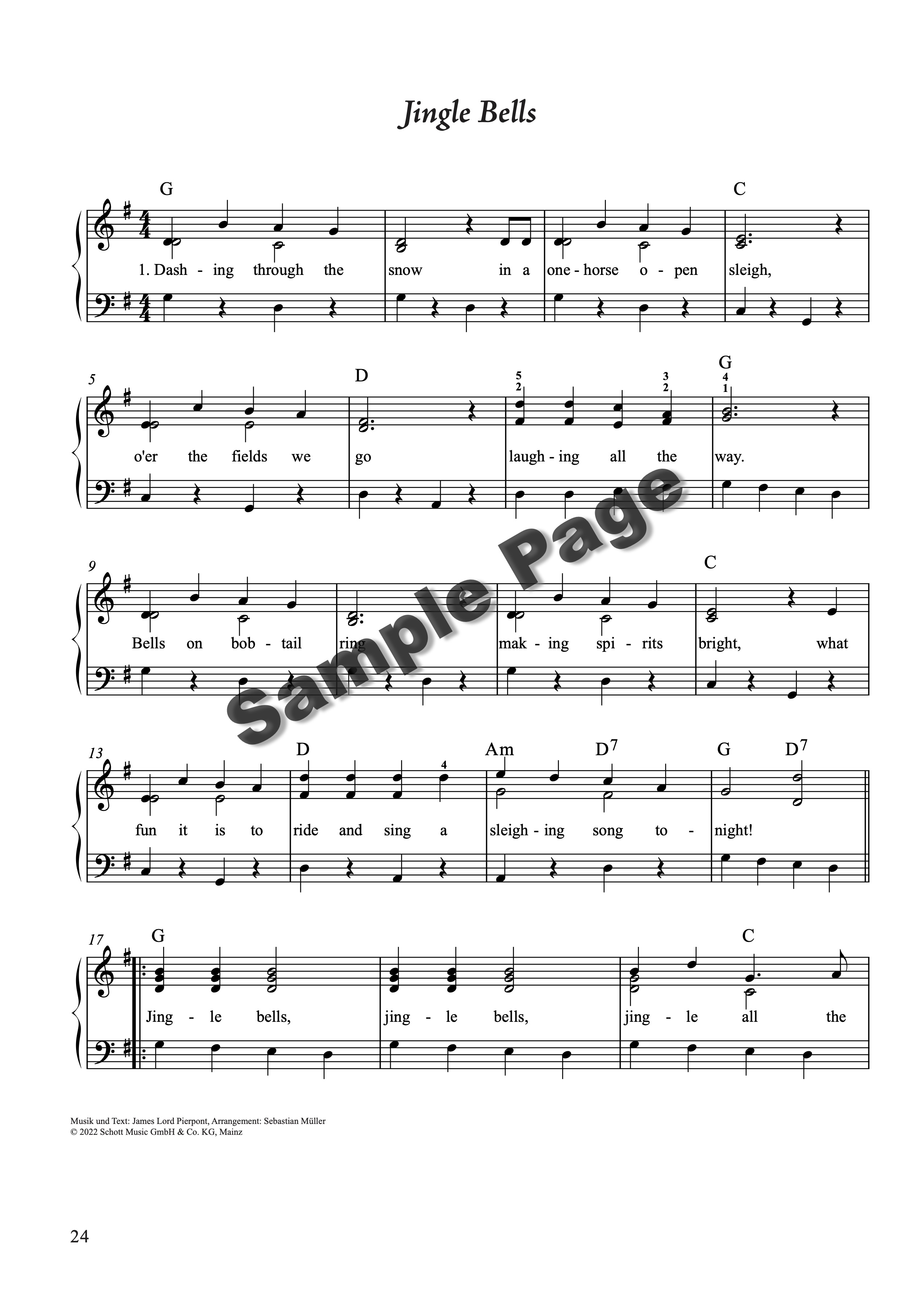 45 Weihnachtslied-Klassiker Klavier – Beispielseite 7