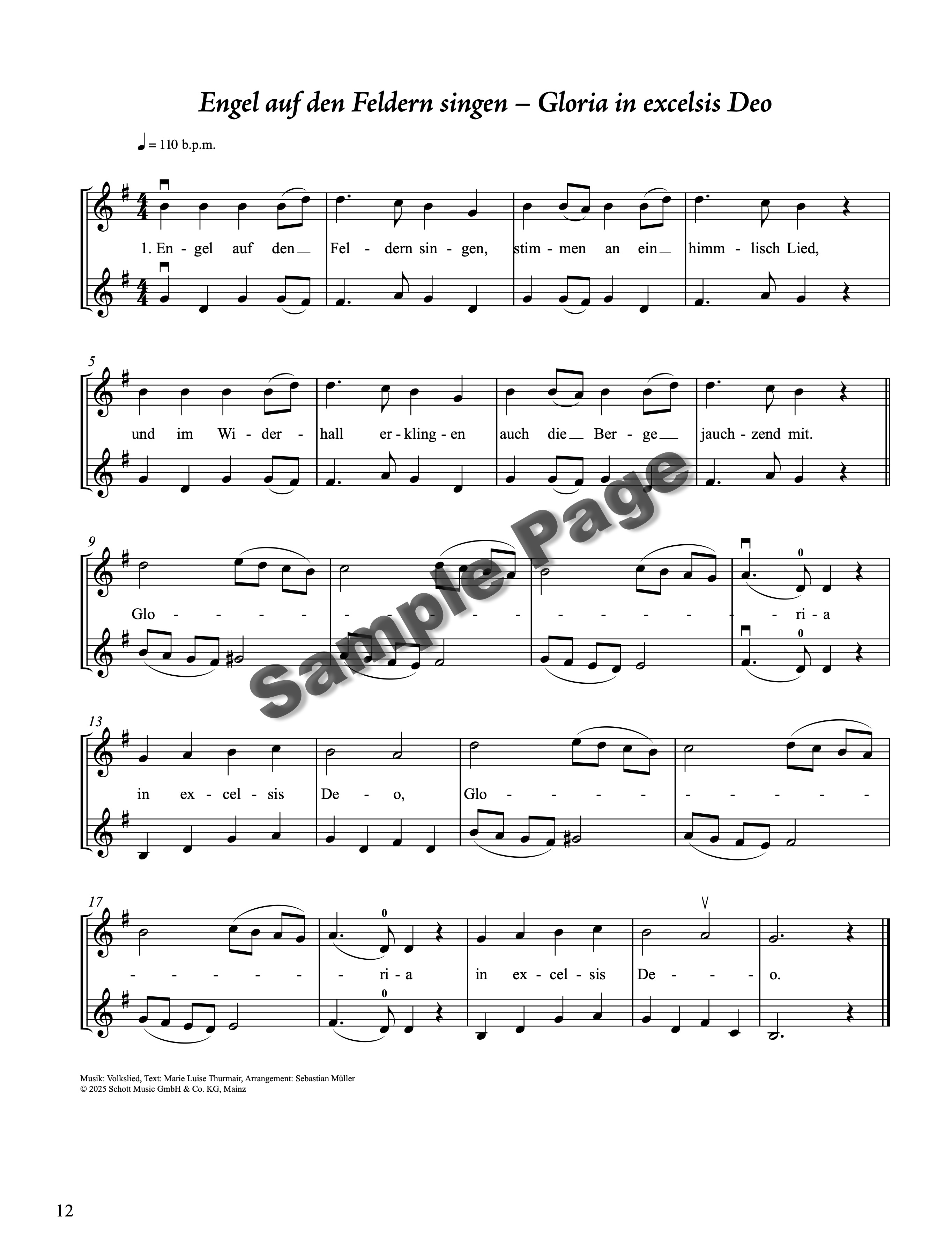 45 Weihnachtslied-Klassiker Violine – Beispielseite 1