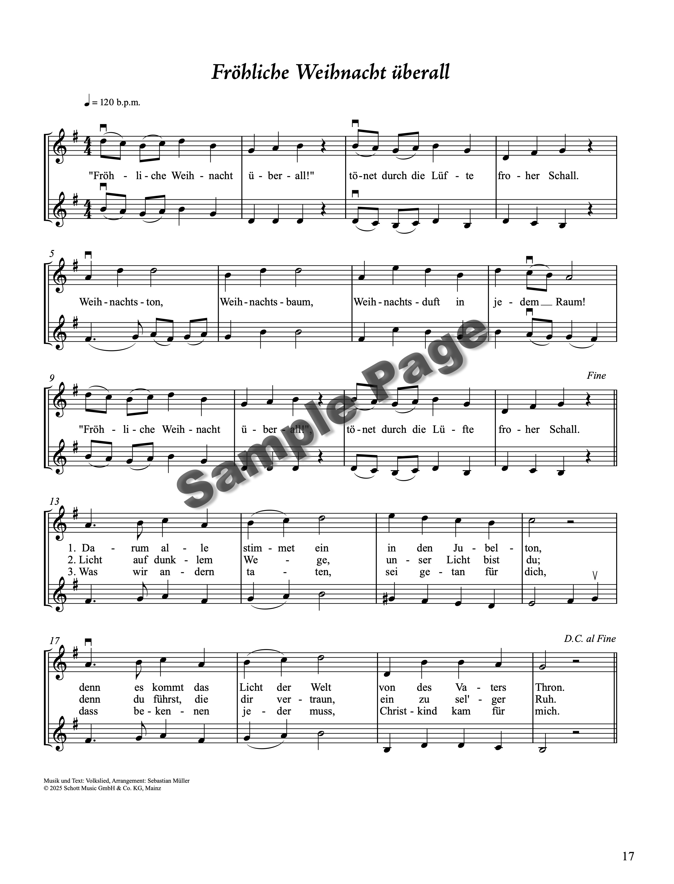 45 Weihnachtslied-Klassiker Violine – Beispielseite 2
