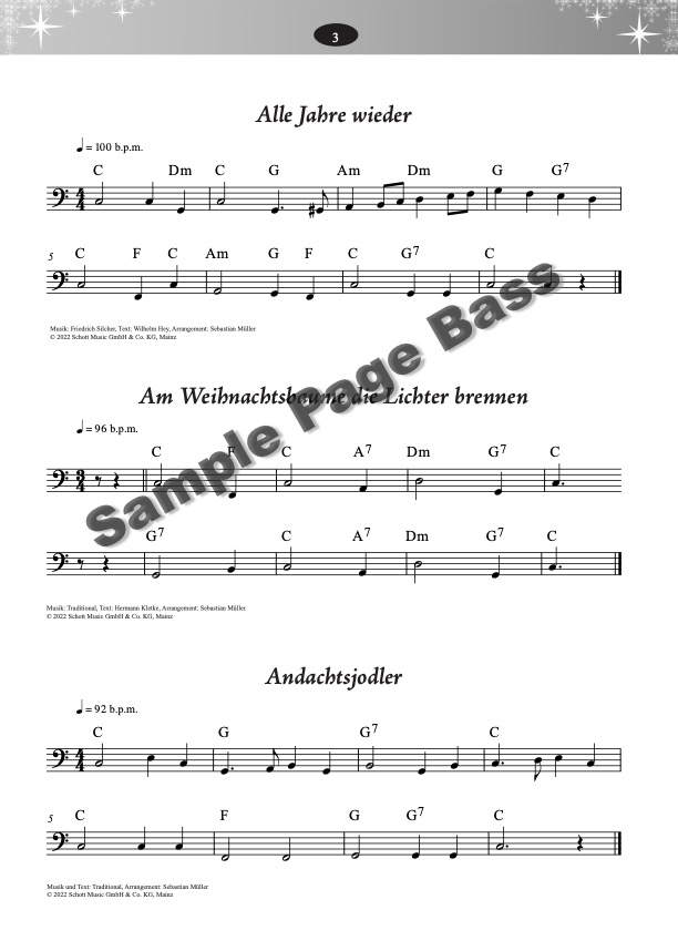Weihnachtsliederbuch Klavier – Beispielseite 8