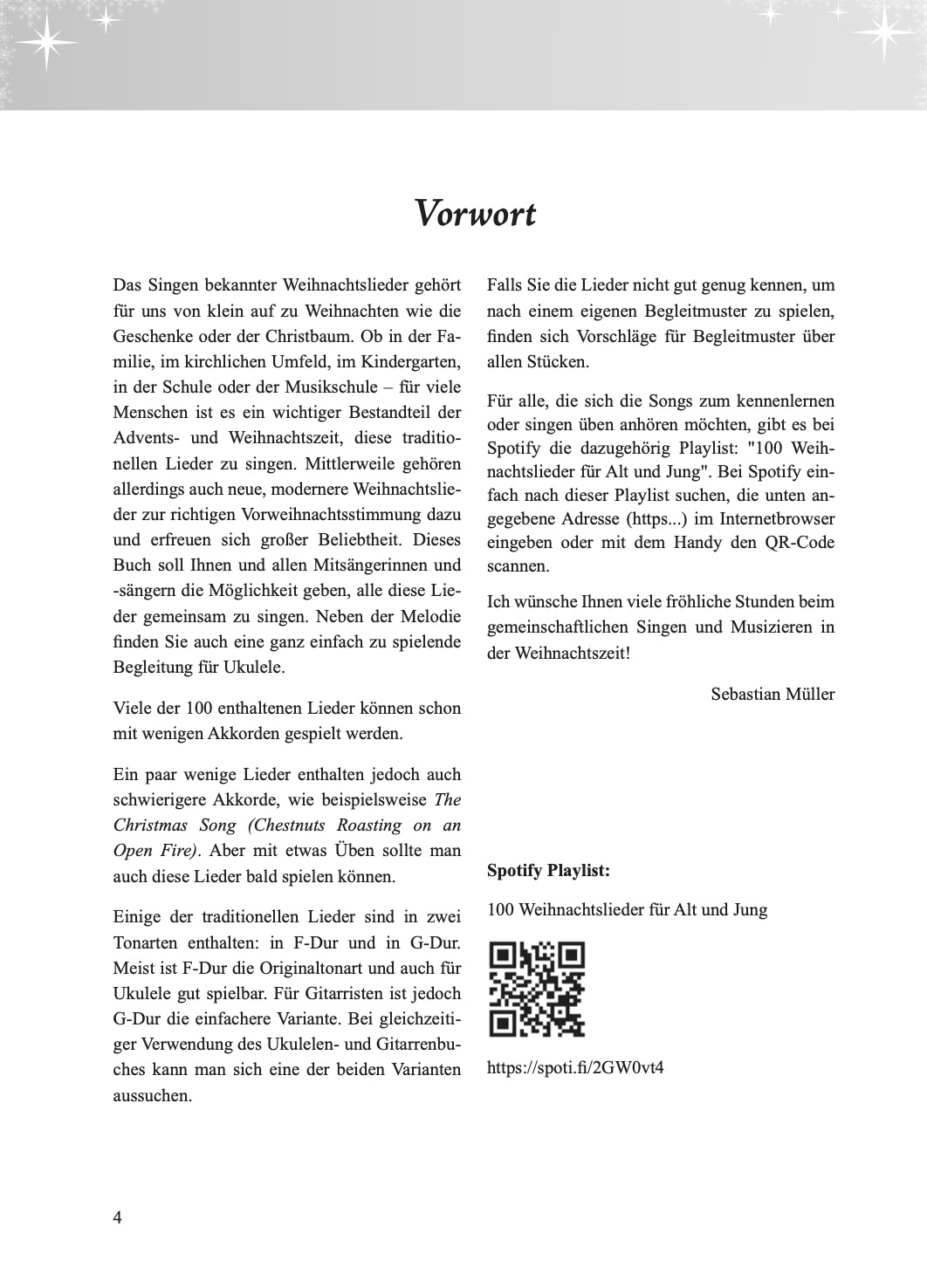Weihnachtsliederbuch Ukulele – Beispielseite 5