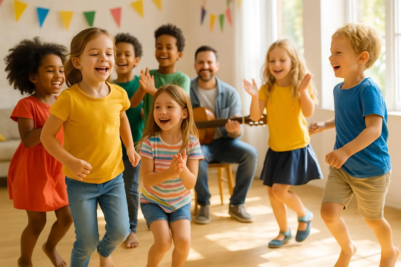 Kinderlieder zum Tanzen: 12 Lieder, die Kinder bewegen