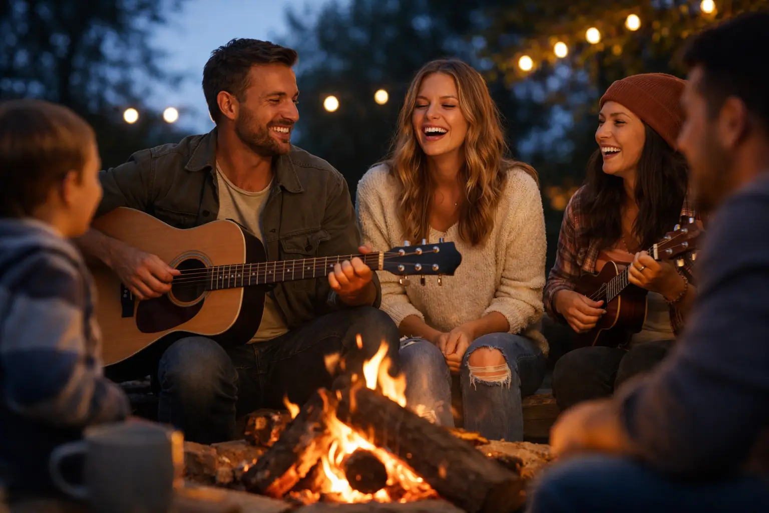 Liederbuch fürs Lagerfeuer mit Gitarre