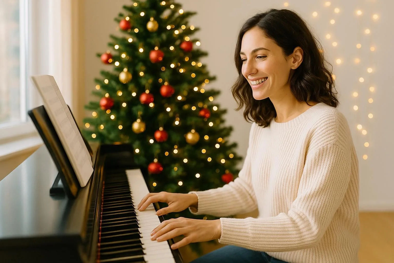 Moderne Weihnachtslieder am Klavier: Hits einfach spielen
